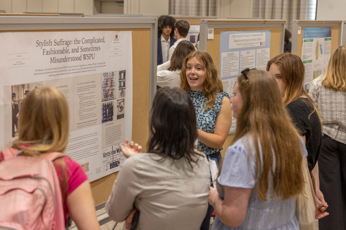 Political Science and Marketing major Hunter Schisler explains her research on how the early 20th century UK women's suffrage movement inspired its American counterparts.
