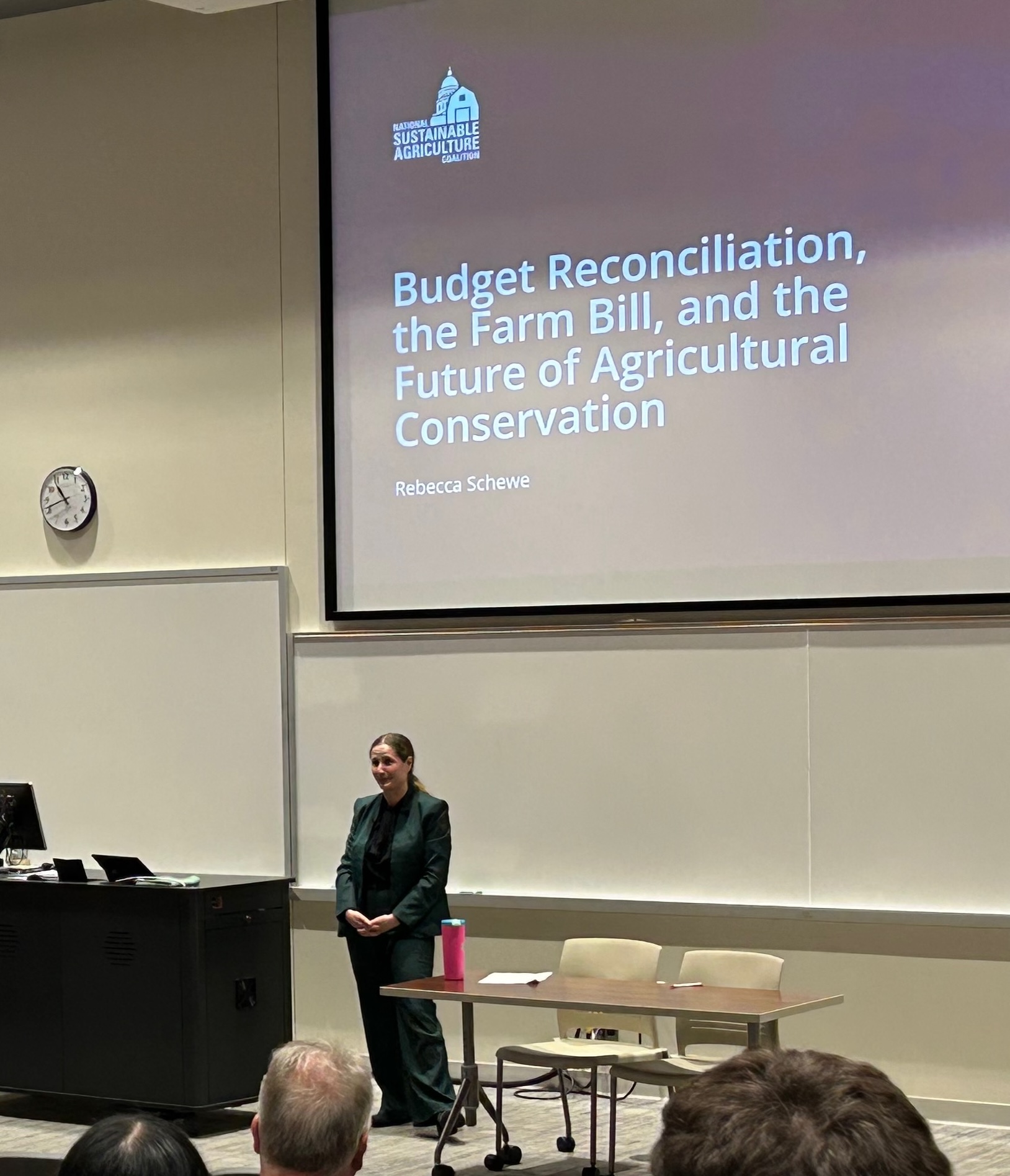 Dr. Becky Schewe introduces her topic at the 18th Willeke Lecture in Shideler Hall.