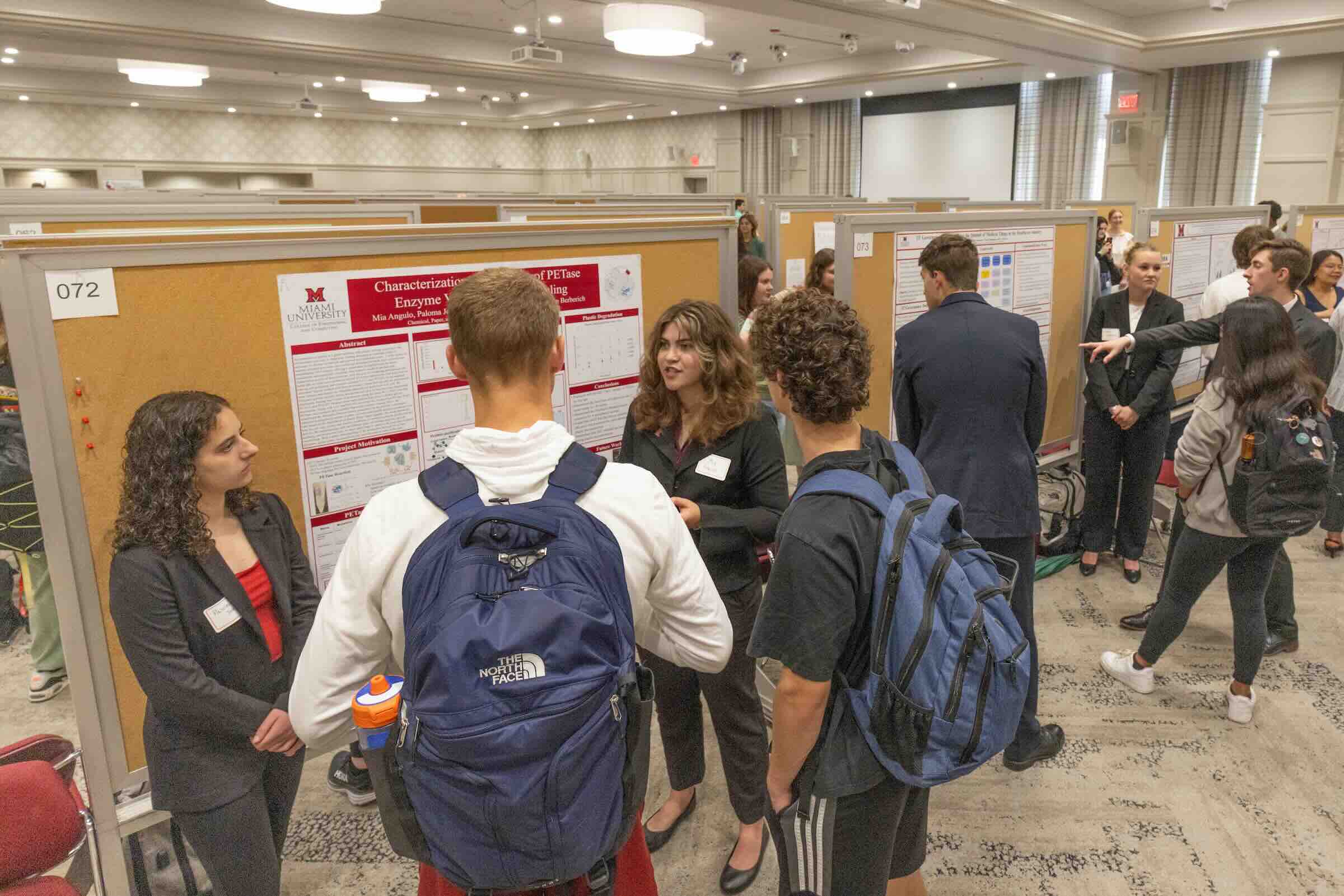 Students presenting at the Undergraduate Research Forum