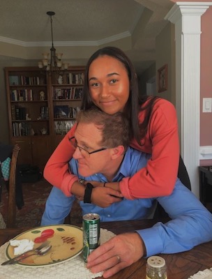 Somnia and her father, who she considers a major influence on her and her career goals.