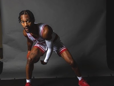 Wil Stevens' official Miami Basketball team portrait.