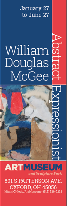 banner image stating dates of william mcgee exhibition from january 27-june 27