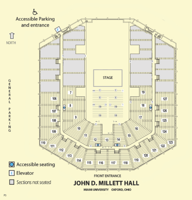 Millett Hall Seating Chart Performing Arts Series CCA Miami
