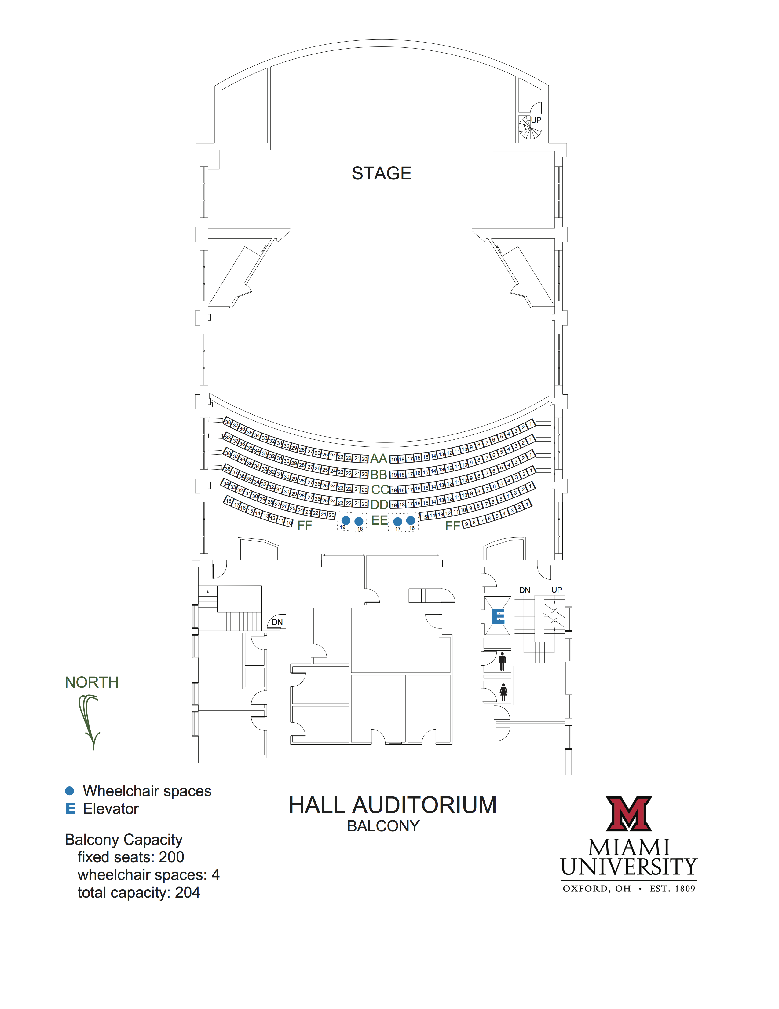 Millett Hall Seating Chart