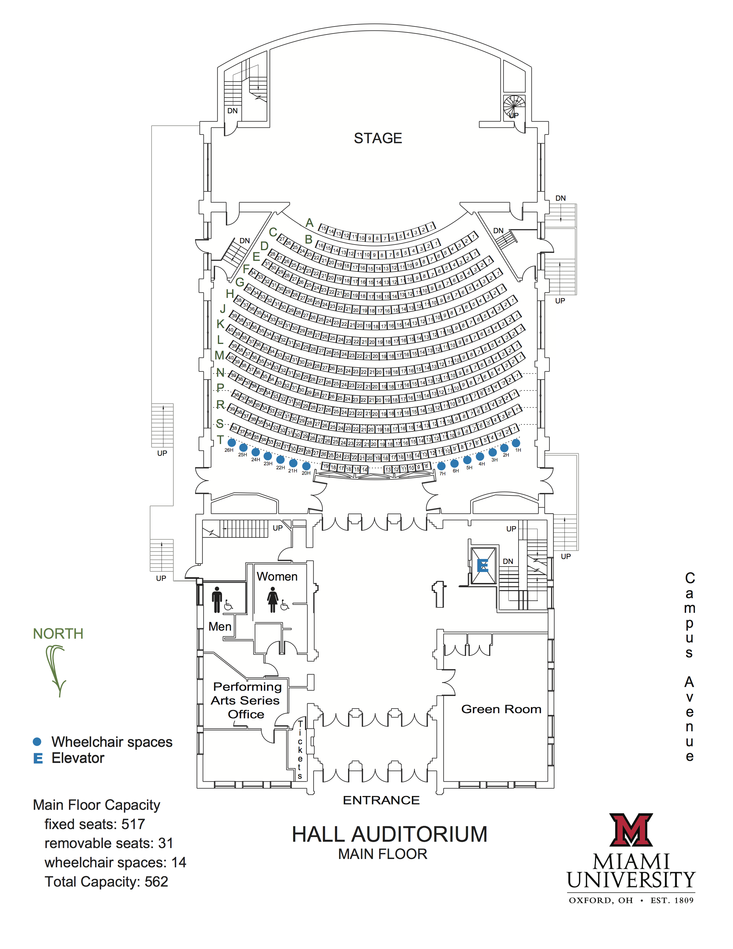 John M Hall Auditorium Seating Chart