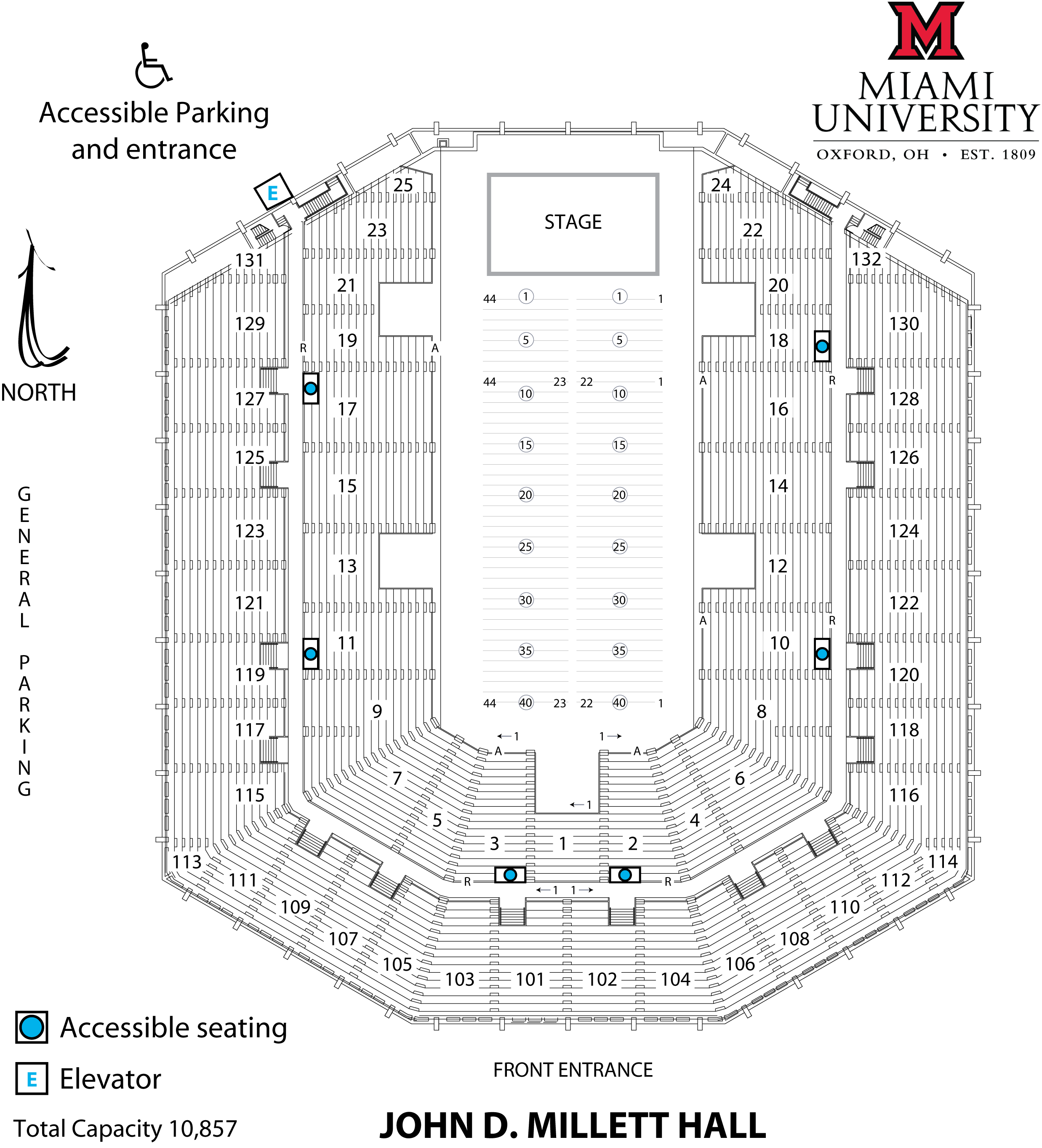 Millett Hall Seating Chart