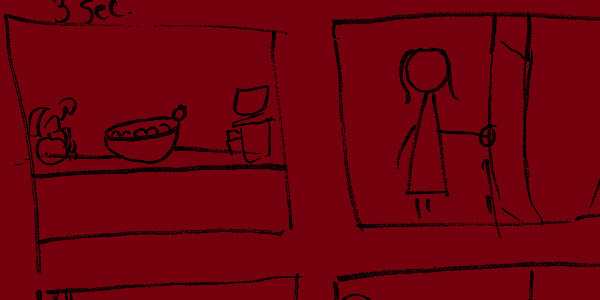 drawings in a storyboard