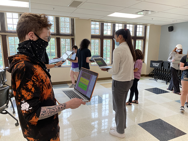 student laptop ensemble