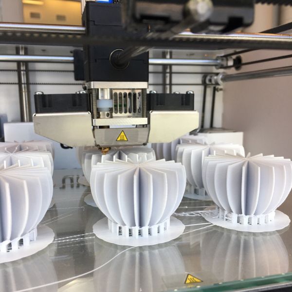 3D printer printing a custom design