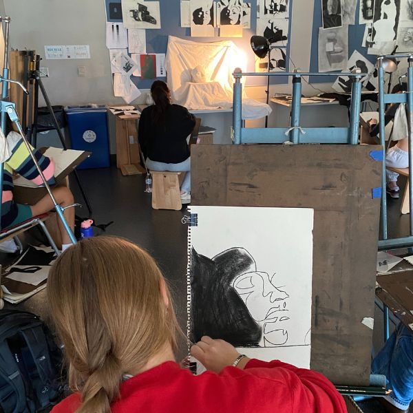 drawing class practicing shadowing techniques