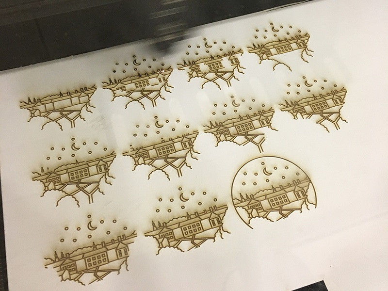 overhead view of project production