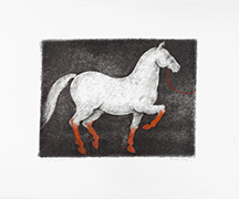 Lithograph, applied color by Robert Wolfe
