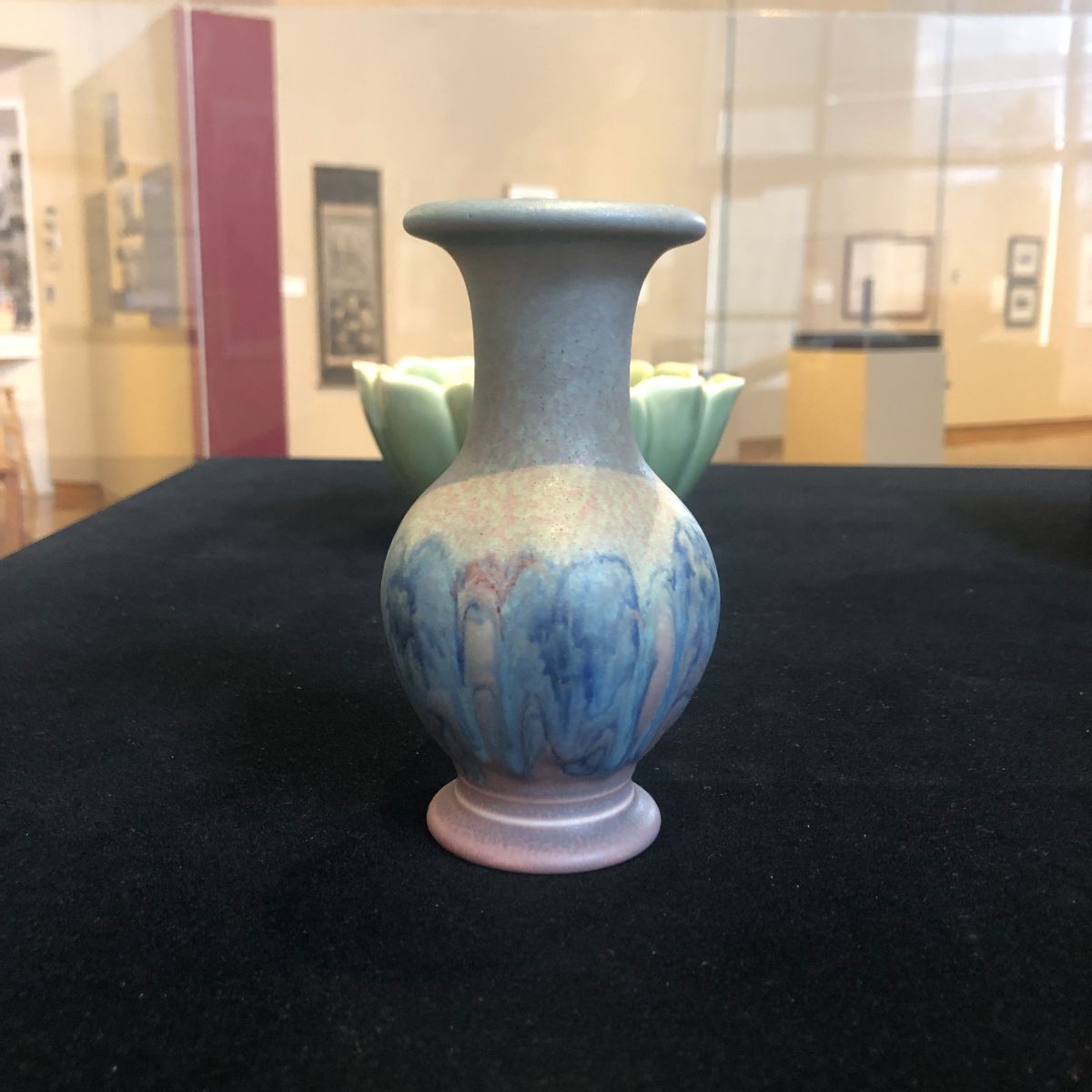 Closeup of Rookwood pottery vase in collection