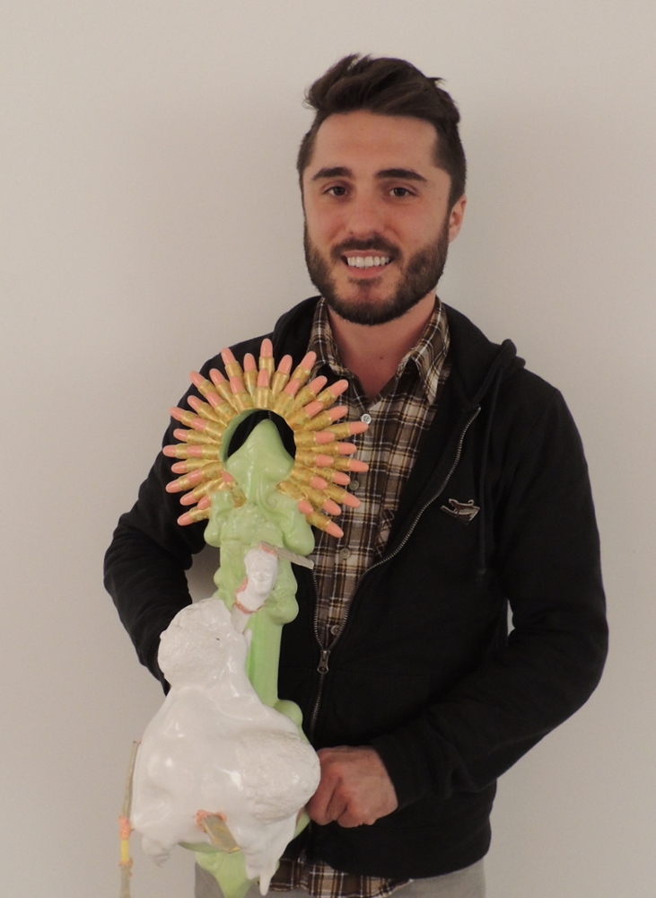 Joseph Paushel with artwork