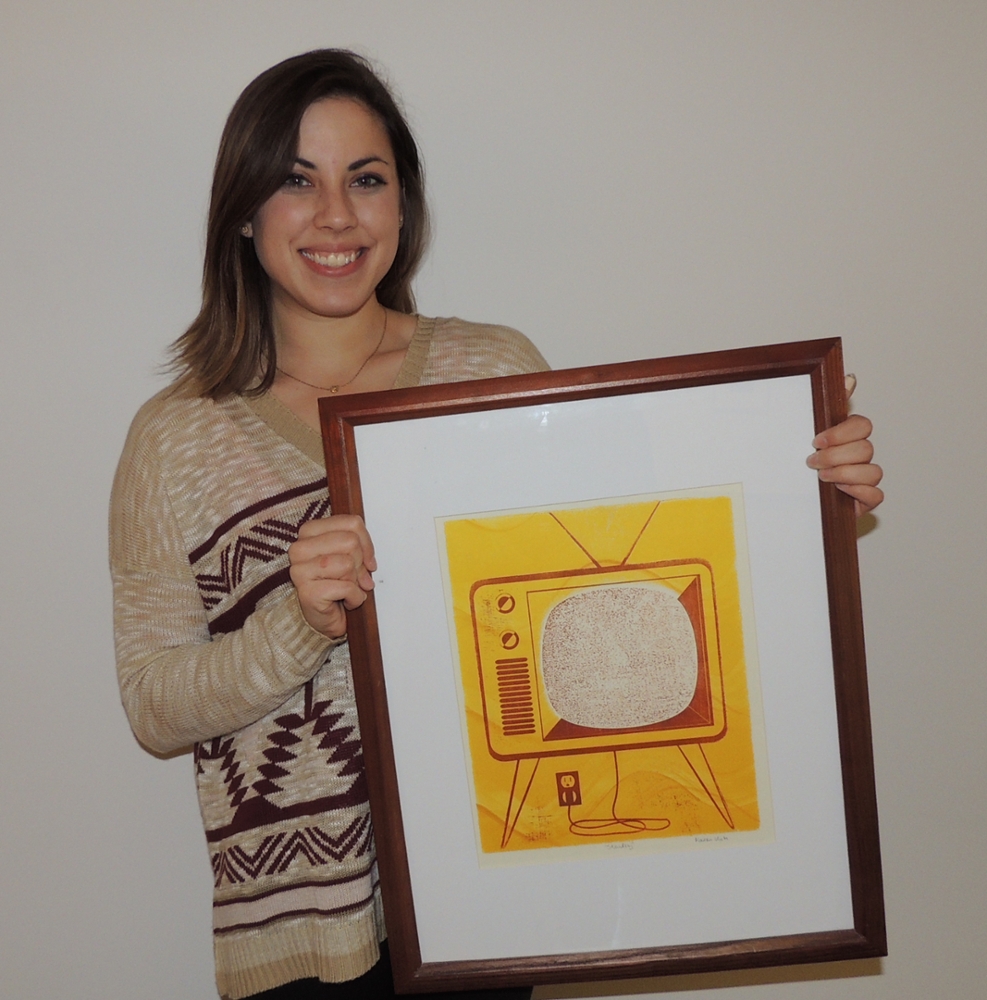 Kaitlin Mich with artwork
