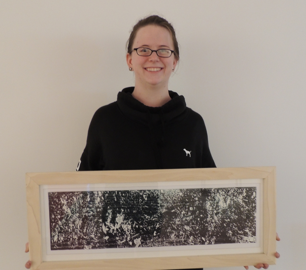 Sarah Gilmore with artwork