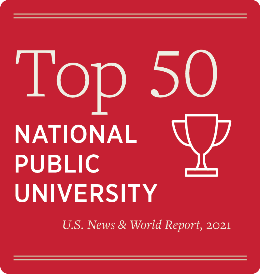 Top 50 National Public University, U.S. News and World Report, 2021