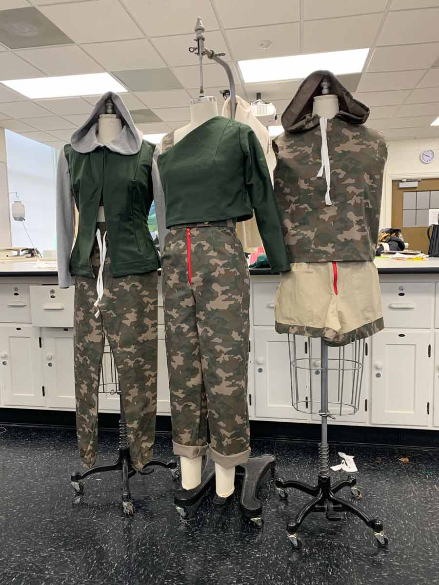 a collection of clothing designed by a student