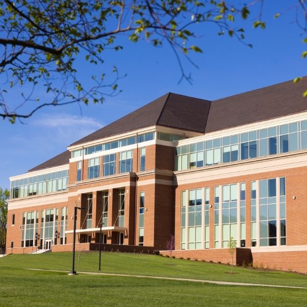 Exterior of McVey Data Science building.