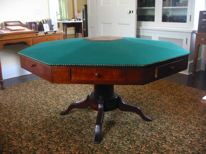 McGuffey's Eight-Sided Table It is thought that McGuffey wrote the first four books in the series in this house, very possibly on this table.