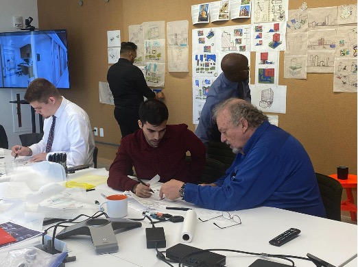 one person helping another