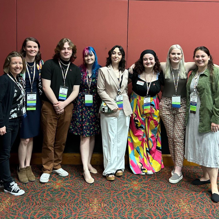a group of students smiling