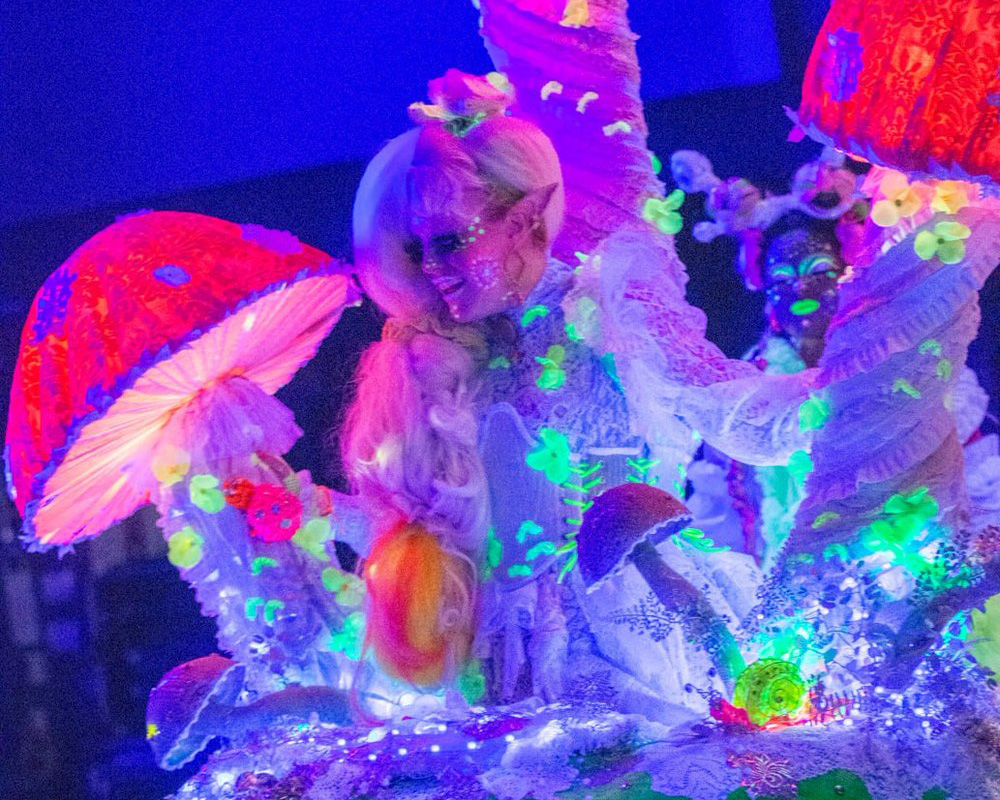 a woman in an elaborate costume