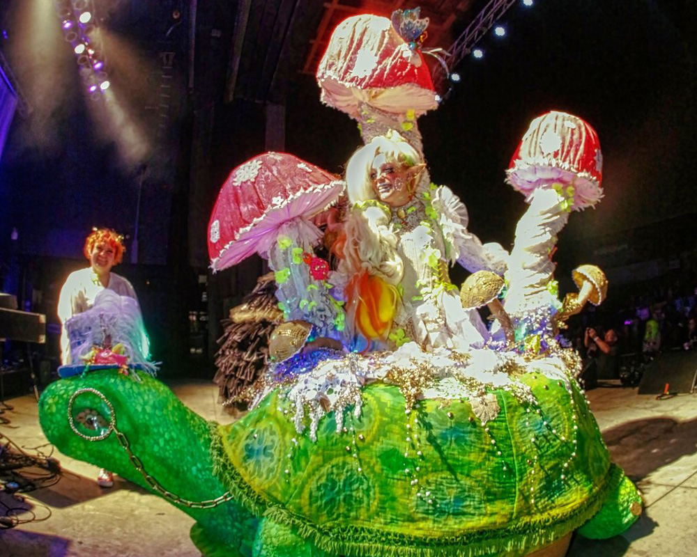 a woman in an elaborate costume