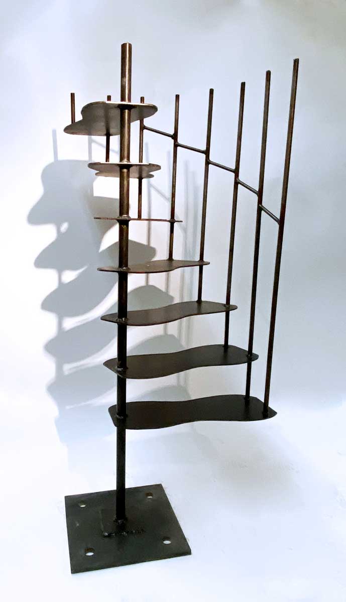 metal sculpture titled Staircase