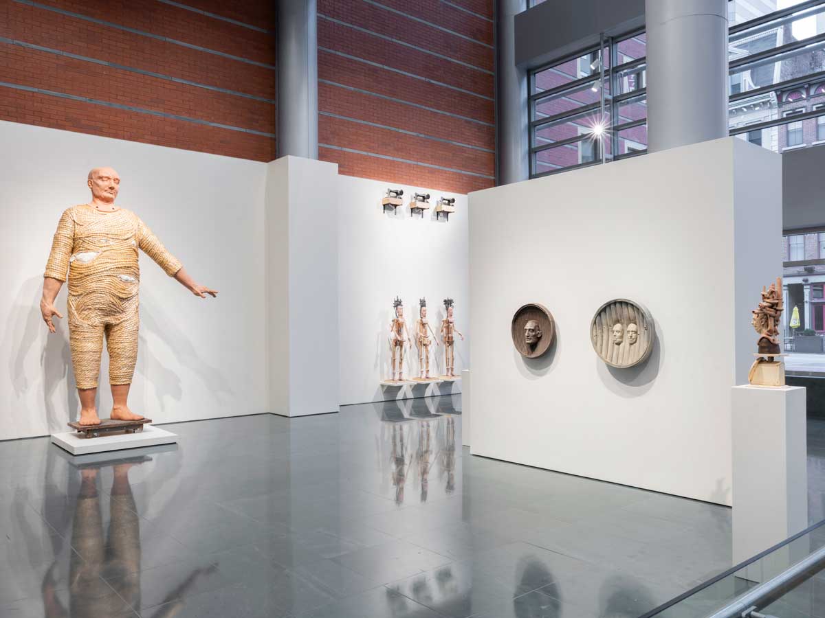 A sampling of works by Richard James in the Weston Art Gallery
