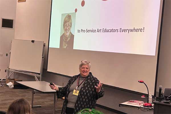Dr. Marilyn Galvin Stewart kicks off the 2025 Preservice Art Education Conference with her inspiring keynote lecture.