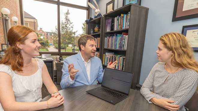 Matt Omasta and students