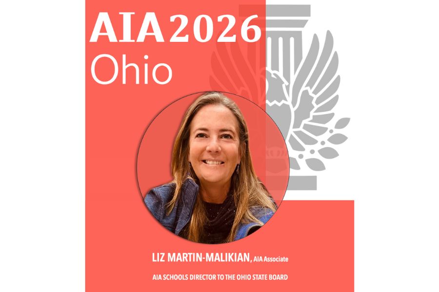 Portrait of Liz Martin-Malikian, AIA Associate, announced as AIA Schools Director to the Ohio State Board for 2026.