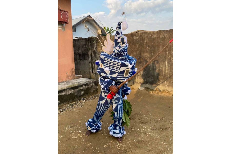 Chief Ekpenyong Bassey Nsa's Ekpe Idem Nkanda Masquerade Costume