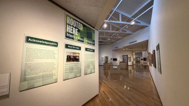 Entrance to the Rooted Here Capstone exhibition
