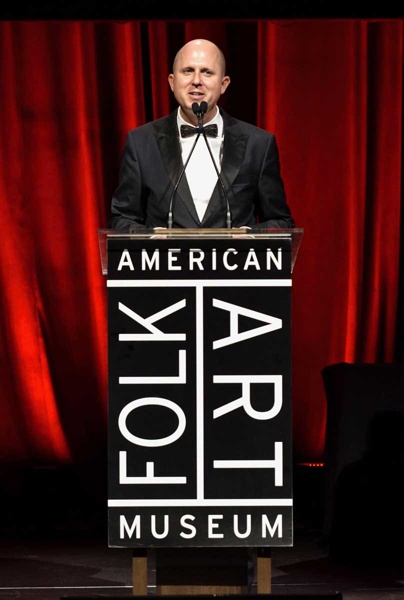 Jason T. Busch at the American Folk Art Museum Gala in New York.