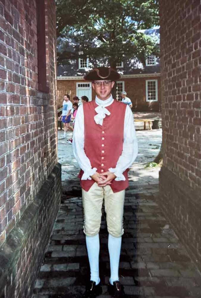 Jason T. Busch on tour at the Governor’s Palace Colonial Williamsburg.
