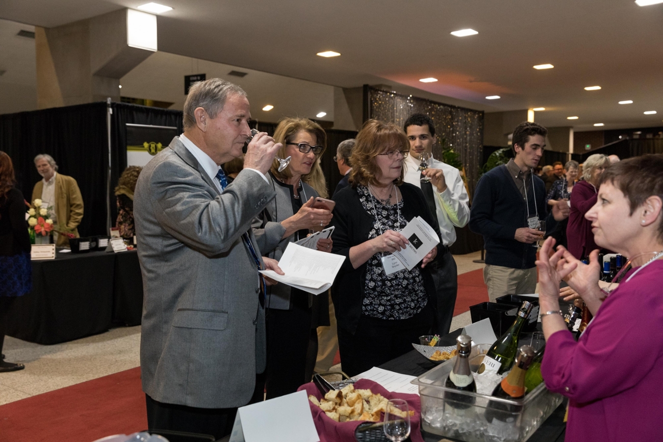 Guests trying wines