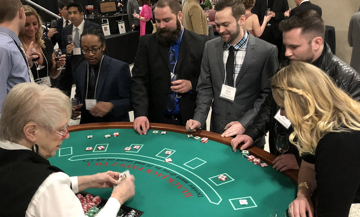 Guests playing roulette