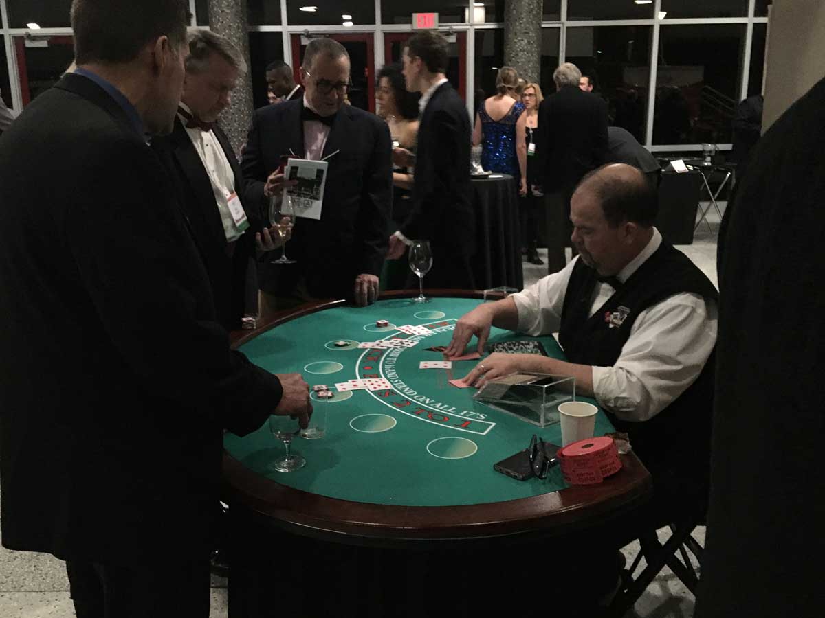 attendees playing Blackjack