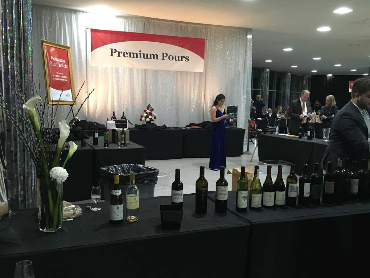 A wine vendor at the Premium Pours tables