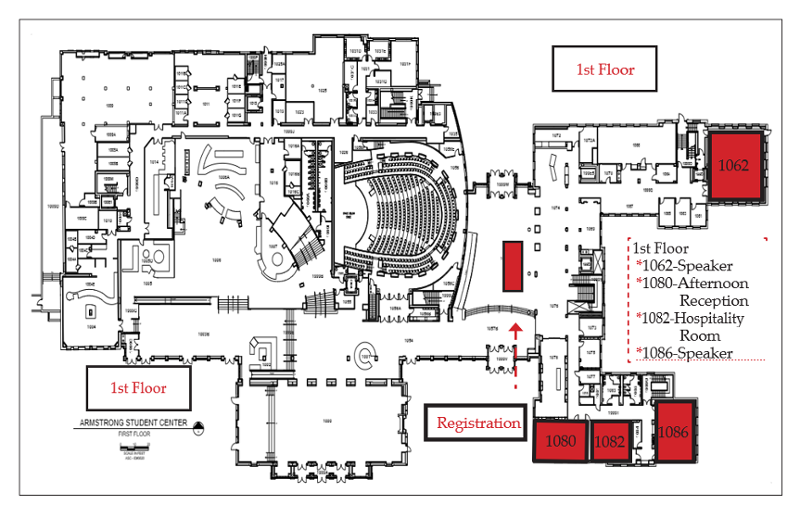 First Floor Map of Armstrong Student Center
