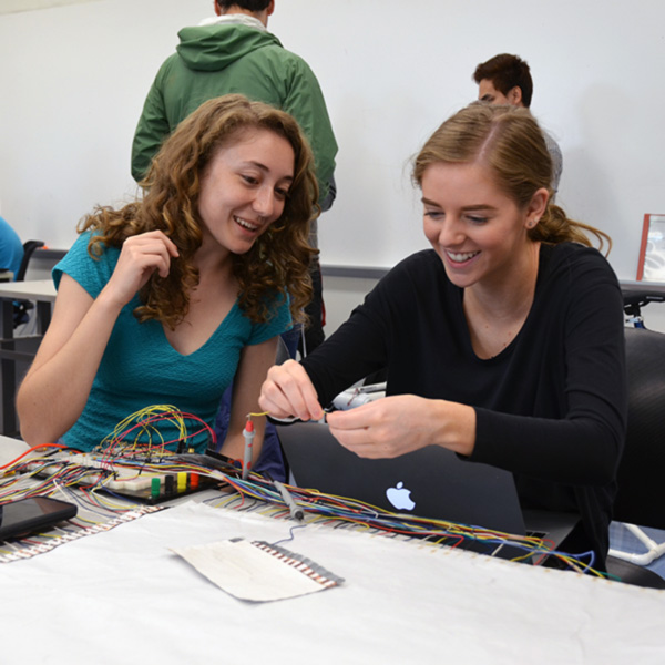 students working with wiring