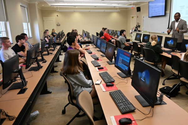 Cybersecurity Students in a seminar room