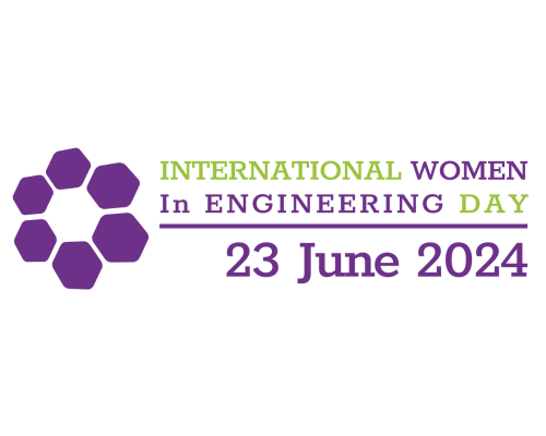 Official logo for International Women in Engineering Day 2024.