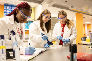 Miami students work in the Jones lab.
