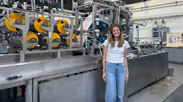 Grace Amell in the lab.