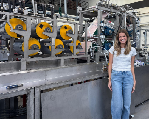 Grace Amell in the lab.