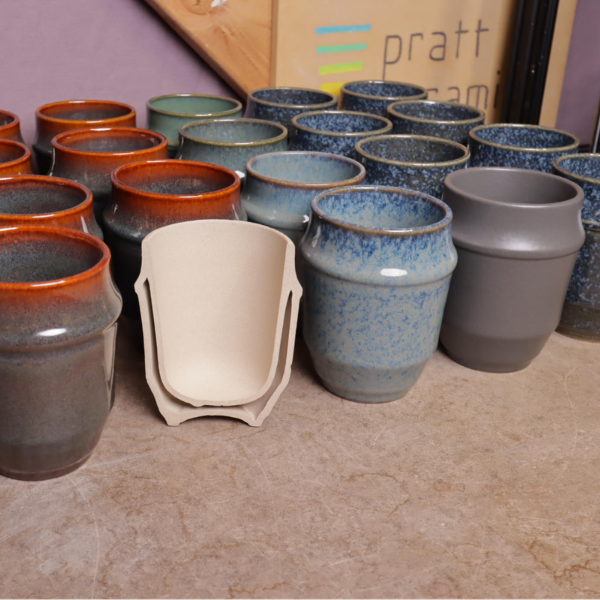 A few of Pratt’s mugs.