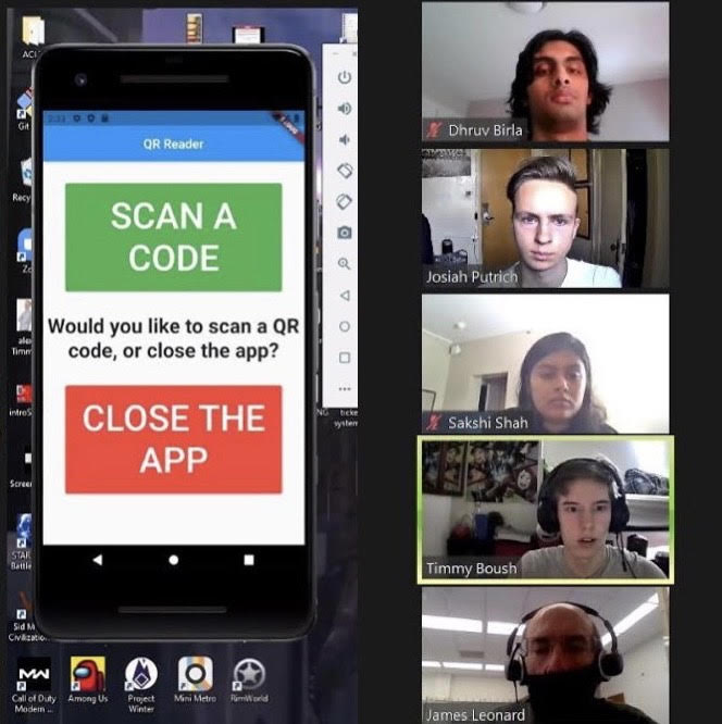 This weekly team meeting with Jim Leonard regarding QR Readers. Scan a code, or Close the App.